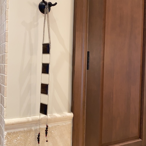 Silver and brown tribal/boho style necklace - Picture 5 of 5